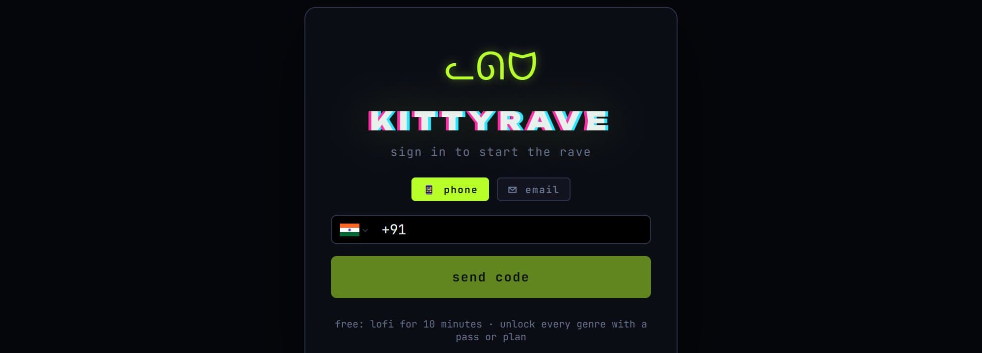 kittyrave — visuals still
